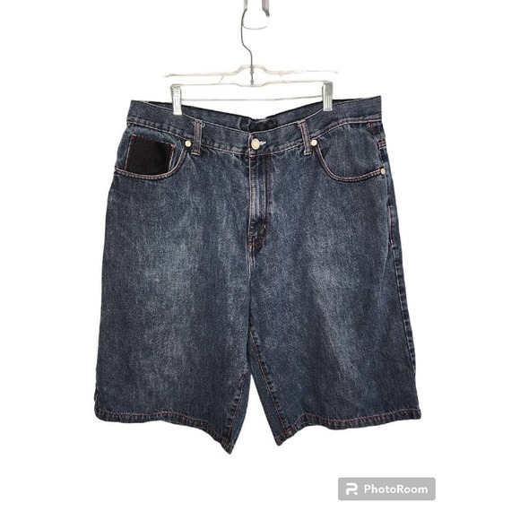 Coogi Australia Shorts Mermaid Hip Hop Baggy Embroidered Streetwear Denim Men 42 - Picture 2 of 15